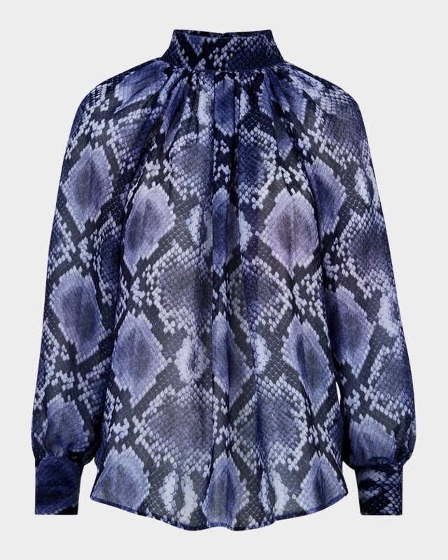 Kitten Snake Chiffon Blous